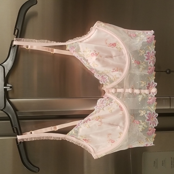 💕FOR LOVE AND LEMONS x VS💕 April Bloom Bustier ~ Pink Floral Large L NWT - Picture 8 of 15